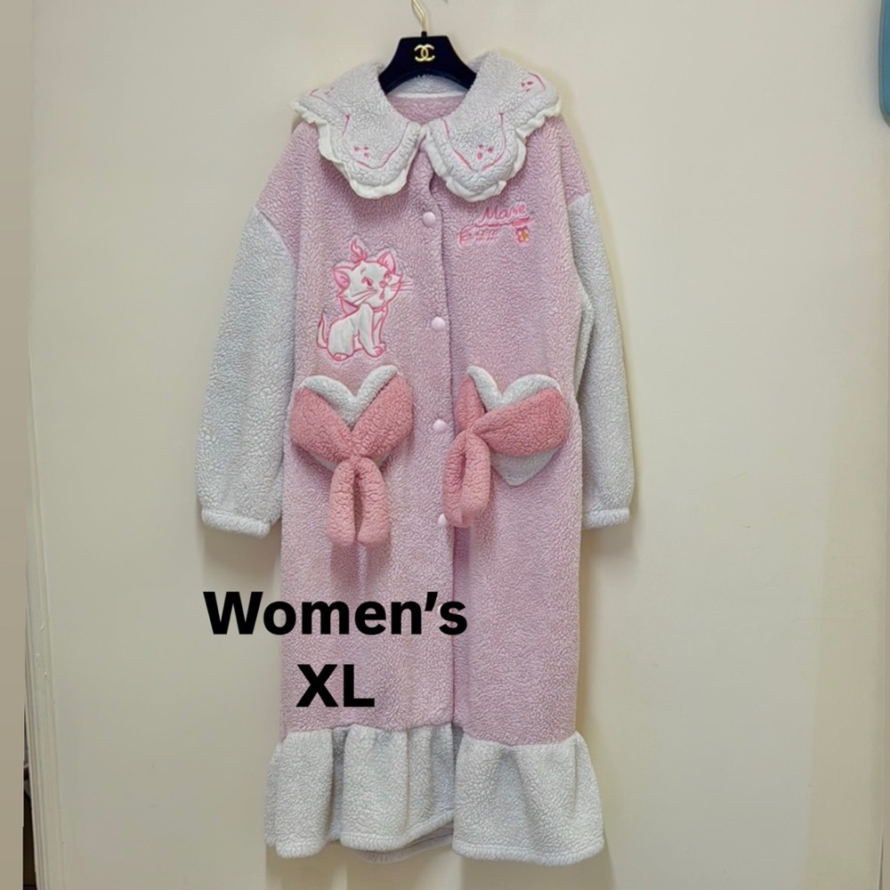 Disney Womens Aristocats Marie Dressing Gown Fleece XL